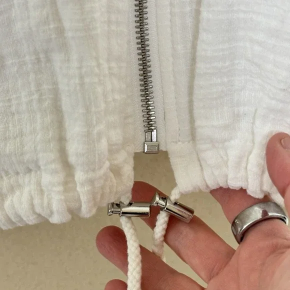 BB Dakota Womens Fast Lane Bomber Jacket Sz Small Gauze Lightweight Full Zip - Picture 7 of 12